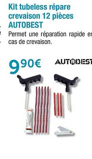 Kit Tubeless Répare Crevaison 12 Pièces Autobest