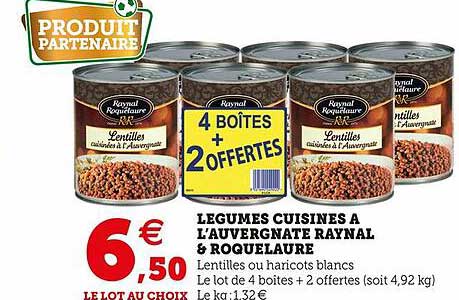 légumes cuisinés à l'auvergnate raynal & roquelaure