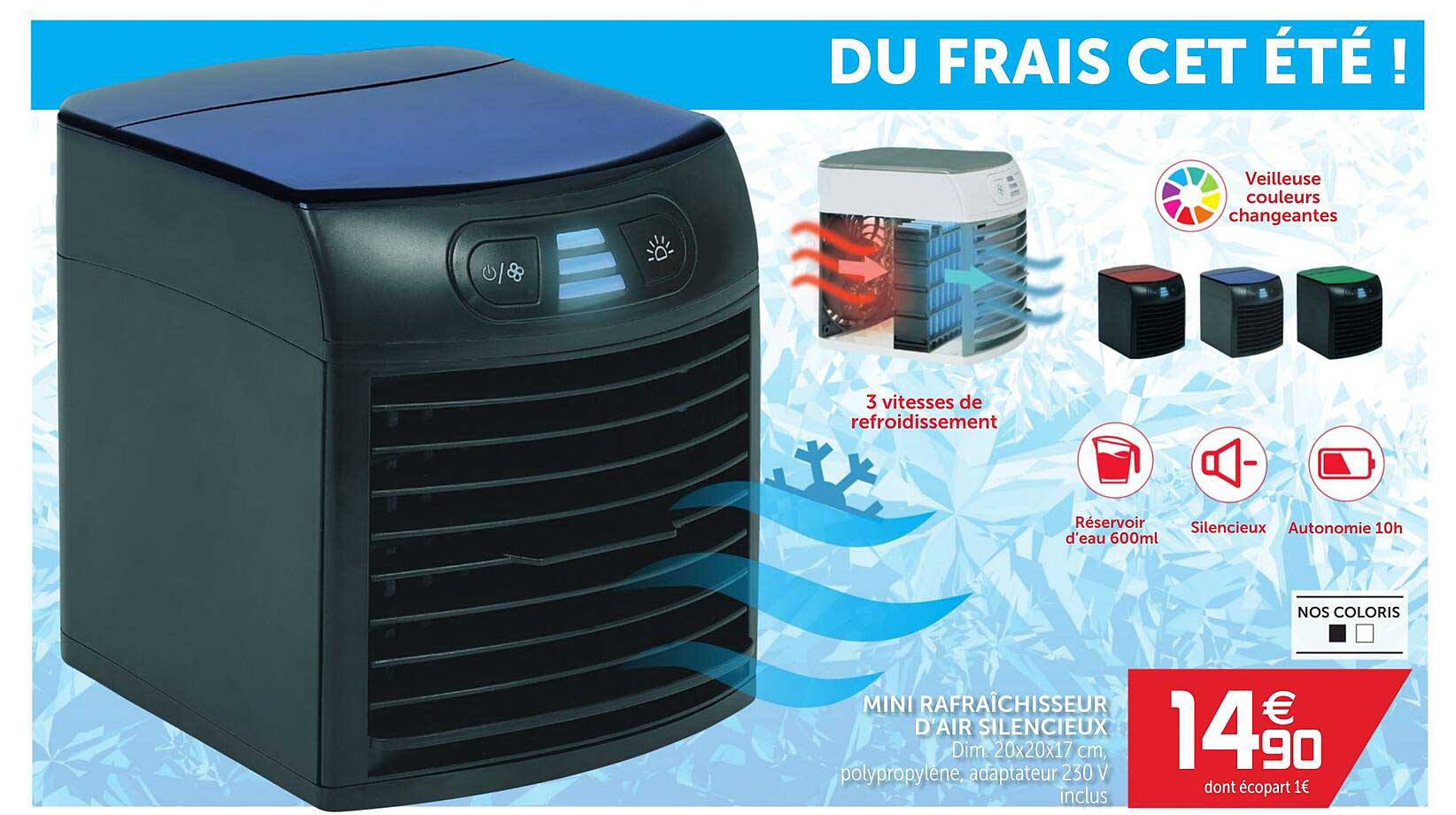 mini rafraíchisseeur d'air silencieux