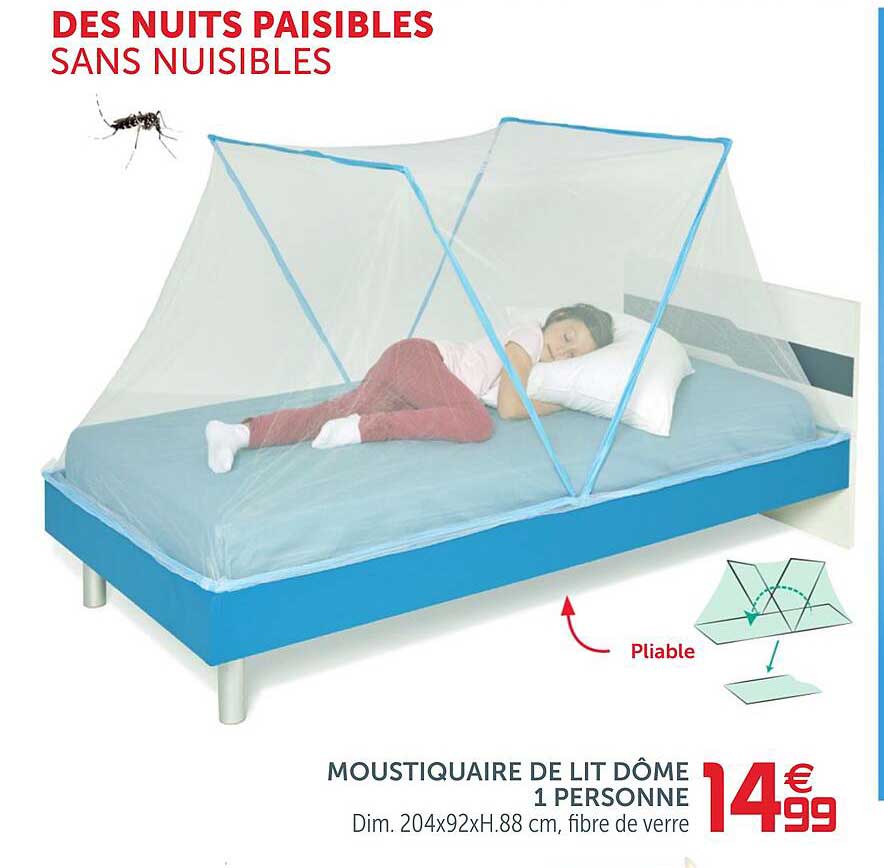 moustiquaire de lit dôme 1 personne