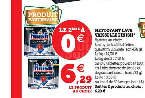 nettoyant lave vaisselle finish