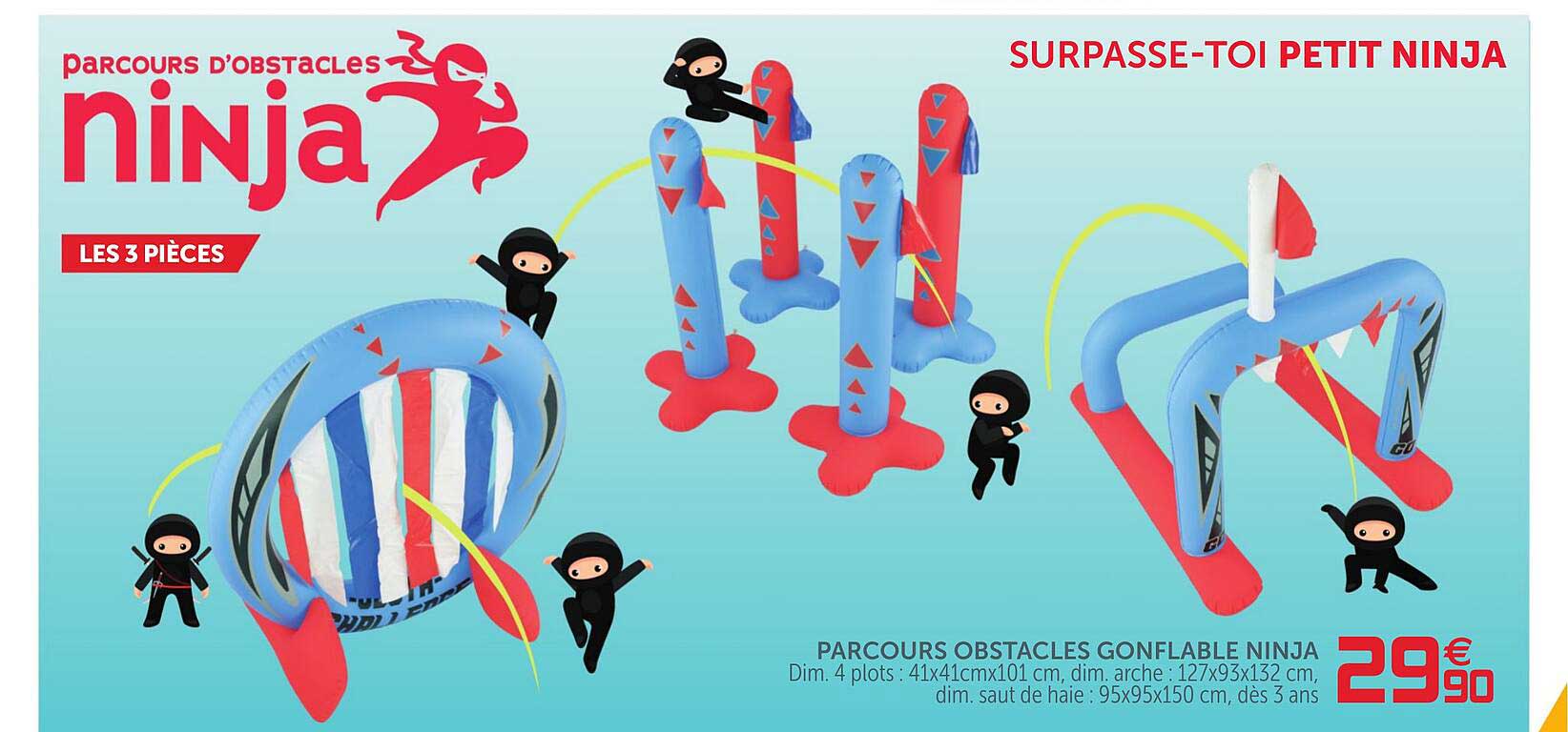 parcours obstacles gonflable ninja