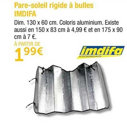 pare-soleil rigide à bulles imdifa