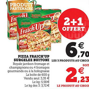 pizza fraich'up surgelee buitoni