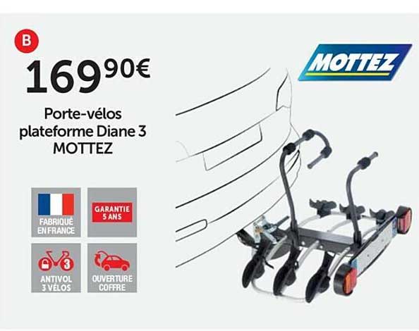 porte-vélos plateforme diane 3 mottez
