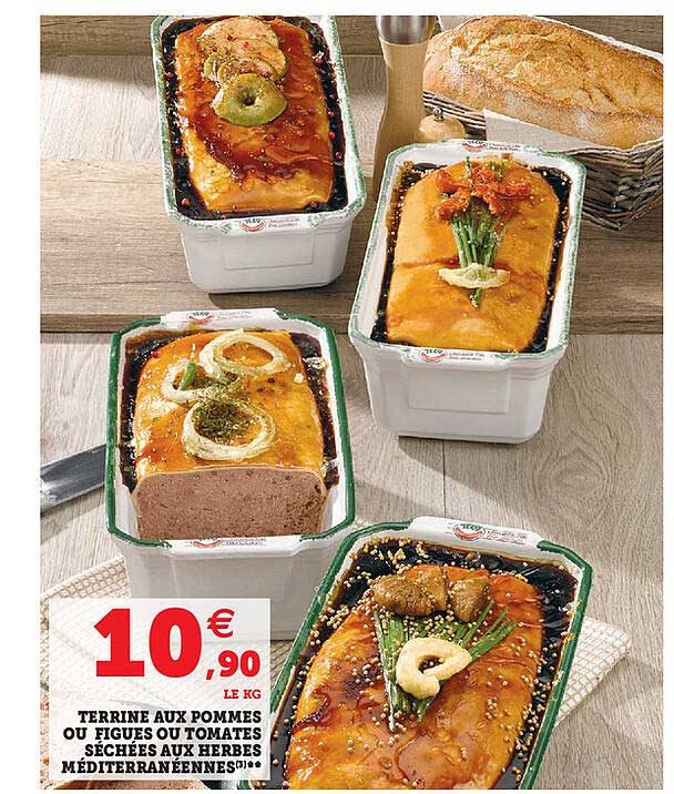 terrine aux pommes ou figues tomates séchées aux herbes méditerranéennes