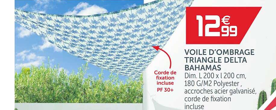 Voile D' Ombrage Triangle Delta Bahamas