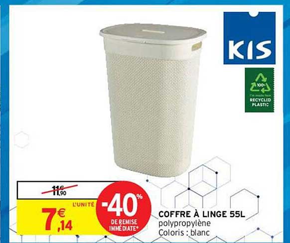 coffre à linge 55l kis