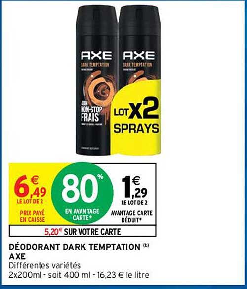 déodorant dark temptation axe