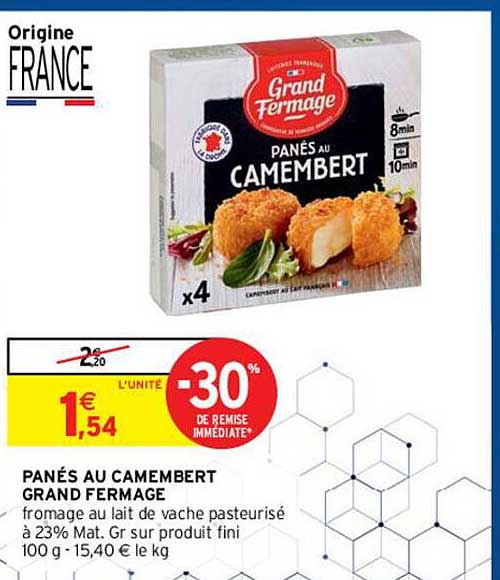 panés au camembert grand fermage
