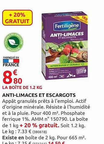 anti-limaces et escargots fertiligène