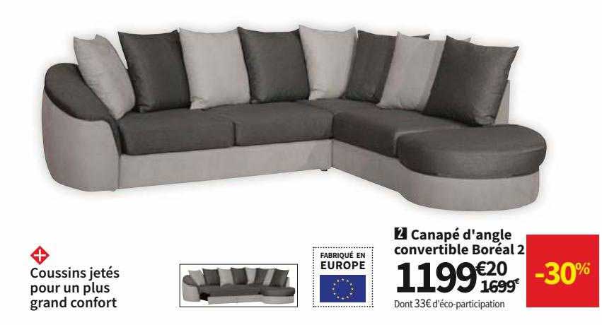 canapé d'angle convertible boréal 2