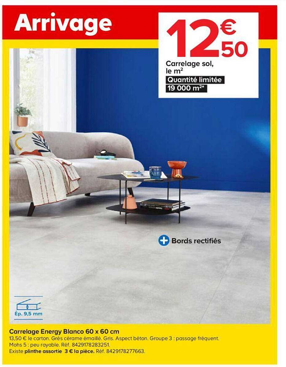 carrelage energy blanco 60 x 60 cm