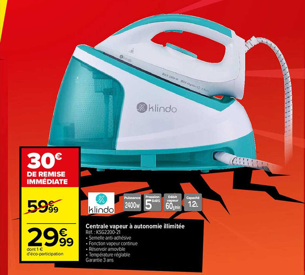 centrale vapeur à autonomie illimitée klindo