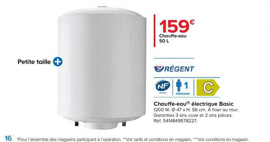 chauffe-eau électrique basic régent