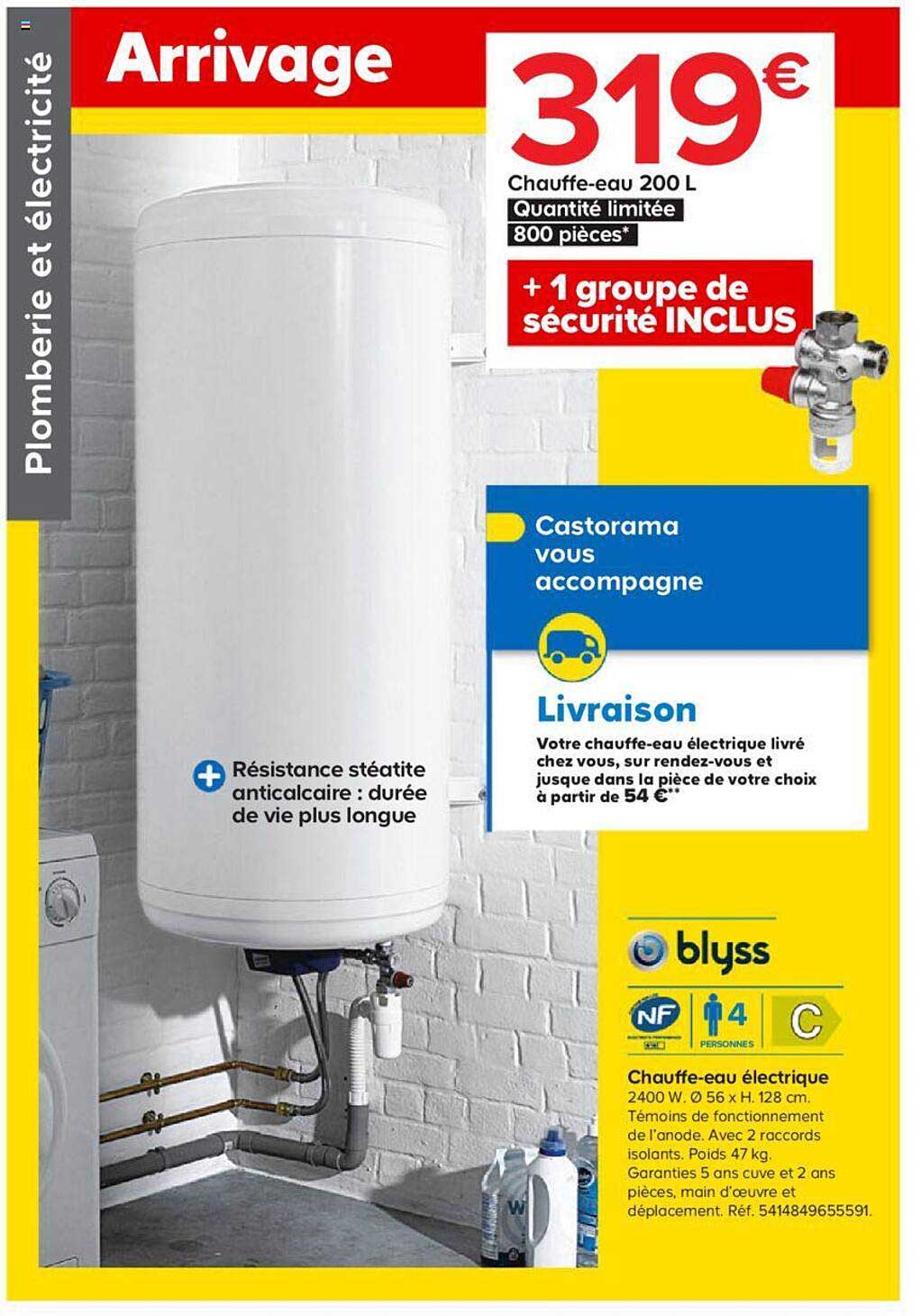 chauffe-eau électrique blyss