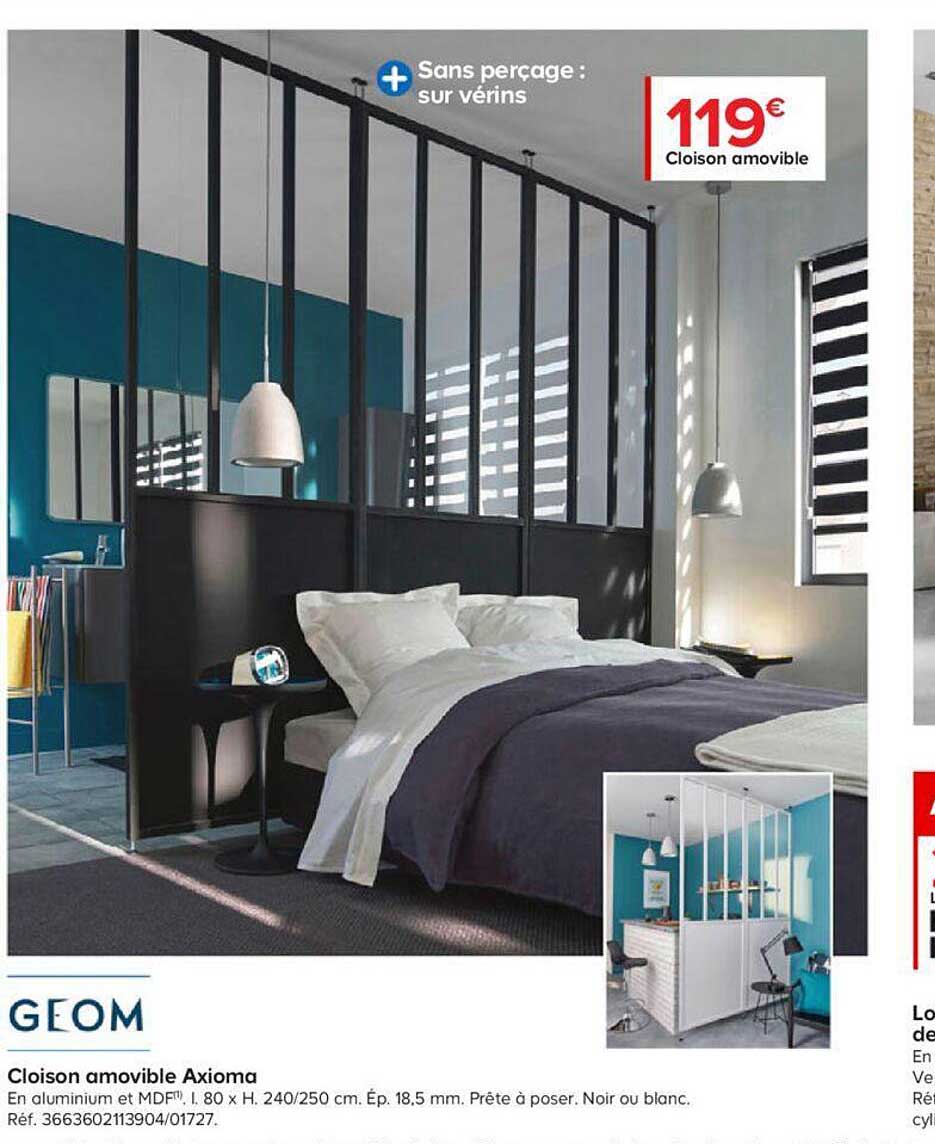 cloison amovible axioma geom