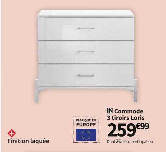 Commode 3 Tiroirs Loris