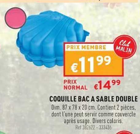 Coquille Bac à Sable Double