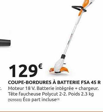 coupe-bordures à batterie fsa 45 r