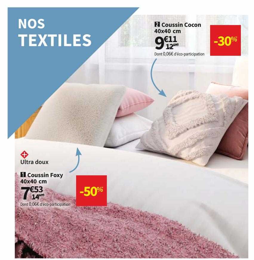 Coussin Foxy 40 X 40 Cm, Coussin Cocon 40 X 40 Cm