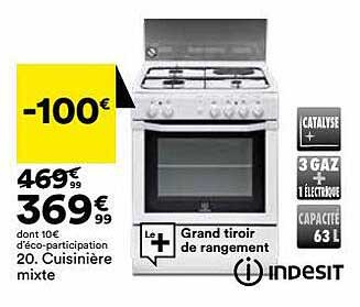 Cuisinière Mixte Indesit