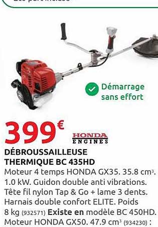 débroussailleuse thermique bc  435hd honda engines