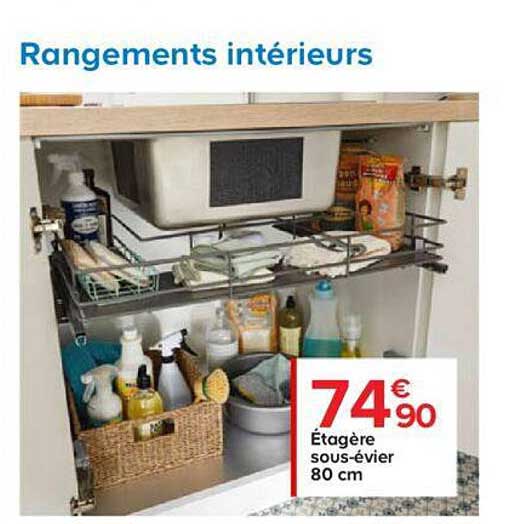 étagère sous-évier 80 cm