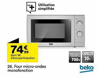 four micro-ondes monofonction beko
