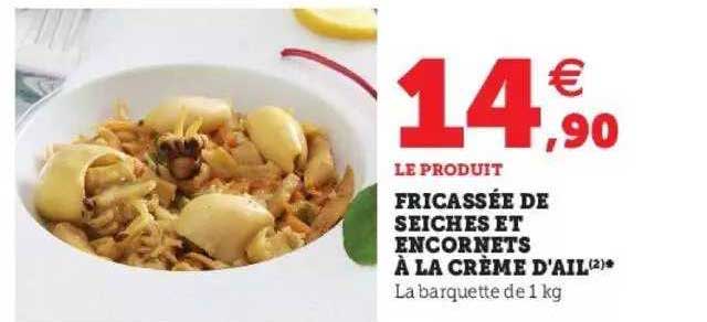 fricassée de seiches et encornets à la crème d'ail