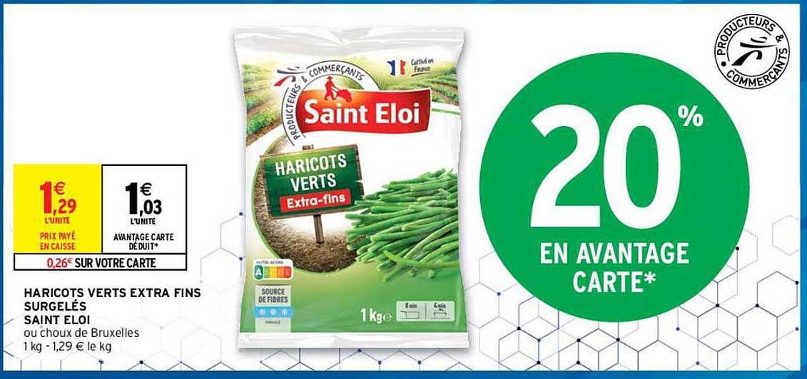 haricots verts extra fins surgelés saint éloi