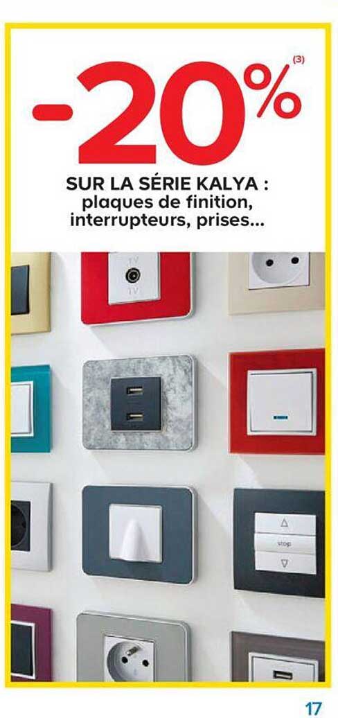 la série kalya : plaques de finition, interrupteurs, prises