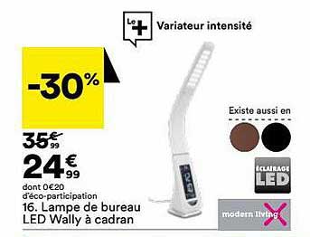 lampe de bureau led wally à cadran modern living