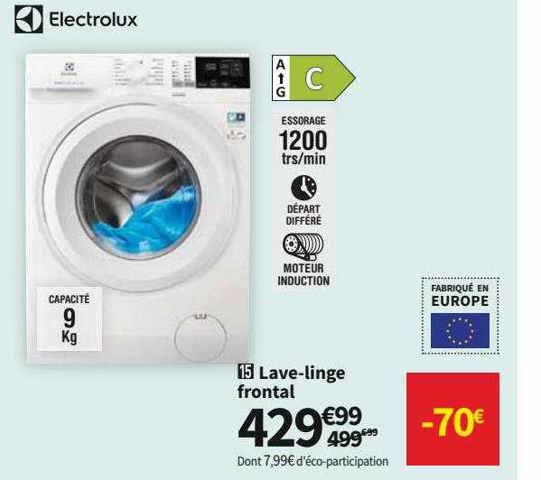 lave-linge frontal electrolux