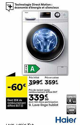 lave-linge hublot haier