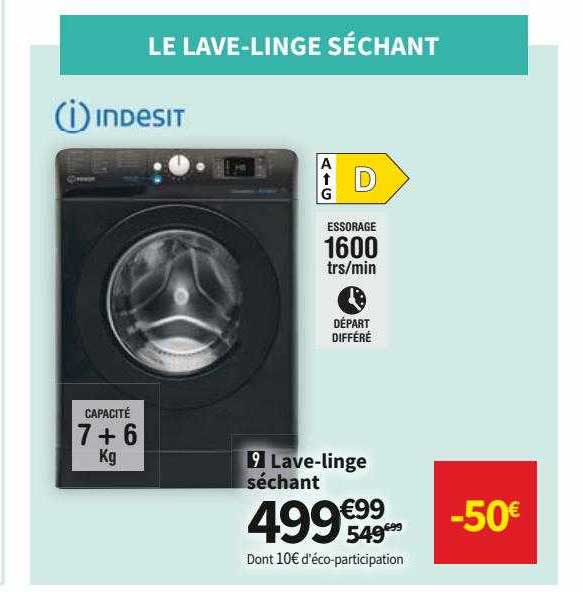 lave-linge séchant indesit