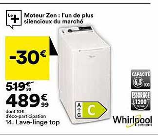 lave-linge top whirlpool