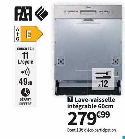 lave-vaisselle intégrable 60 cm far