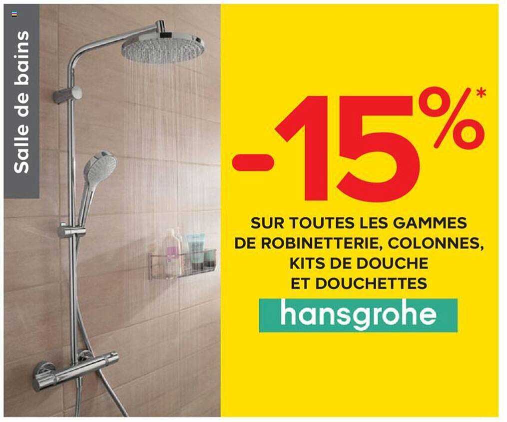 les gammes de robinetterie, colonnes, kits de douche et douchettes hansgrohe