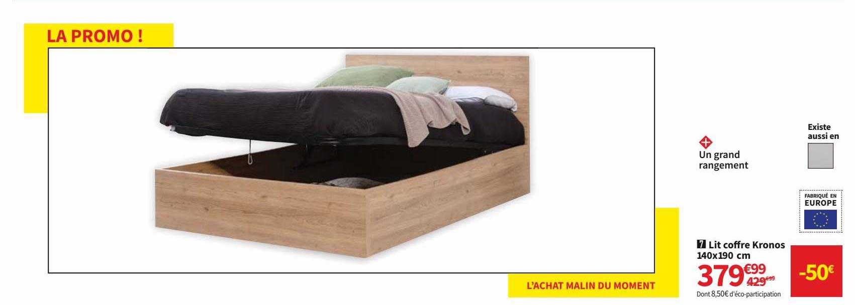 Lit Coffre Kronos 140 X 190 Cm