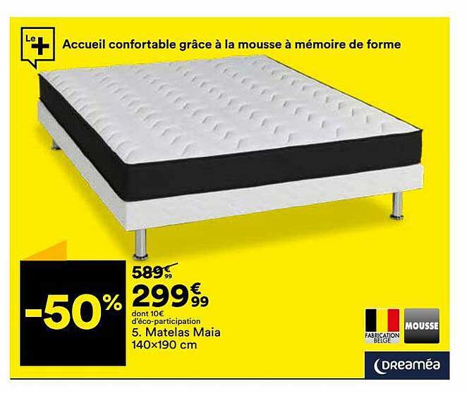 Matelas Maia 140 X 190 Cm Dreaméa