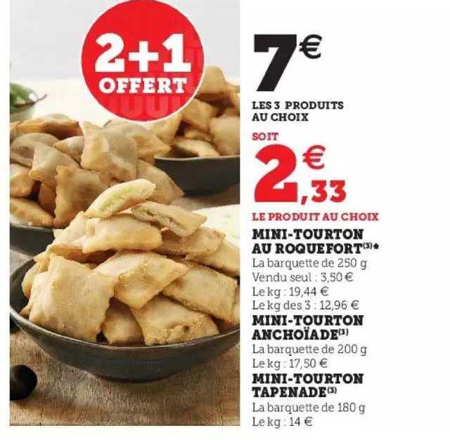 mini-tourton au roquefort, mini-tourton anchoïade, mini-tourton tapenade