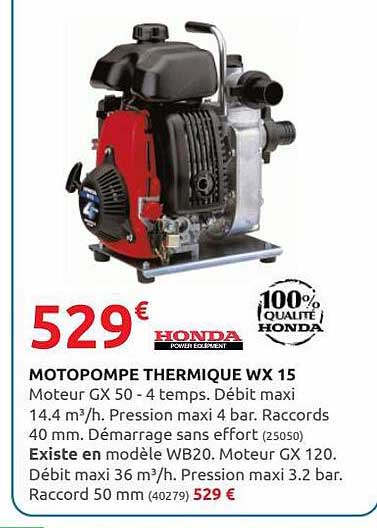 motopompe thermique wx 15 honda