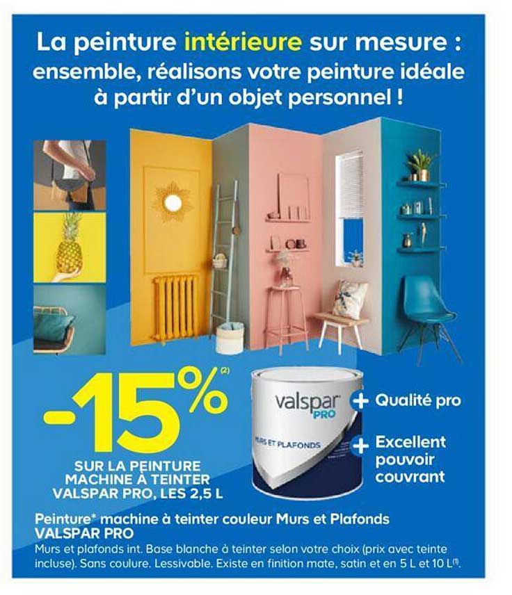 peinture machine à teinter couleur murs et plafonds valspar pro