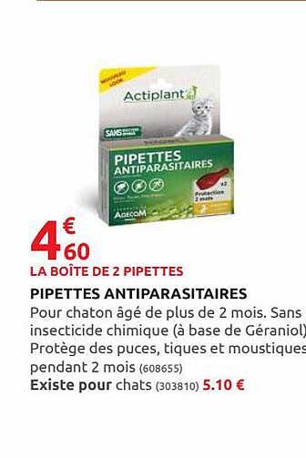 pipettes antiparasitaires