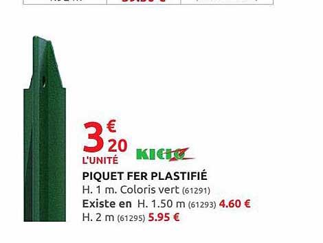 piquet fer plastifié kidoz