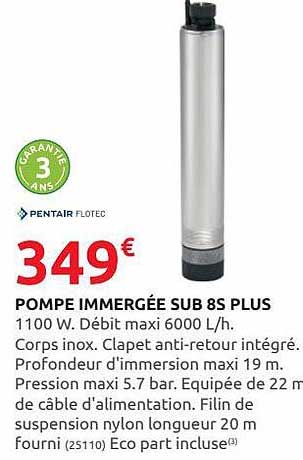 pompe immergée sub 8s plus