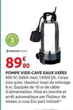 pompe vide-cave eaux usées