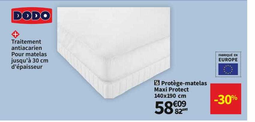 protège-matelas maxi protect 140 x 190 c dodo