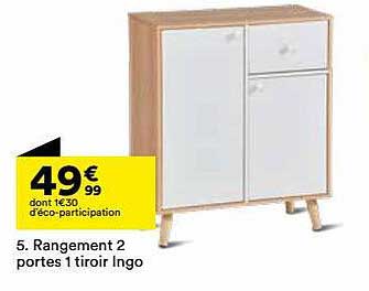 rangement 2 portes 1 tiroir ingo